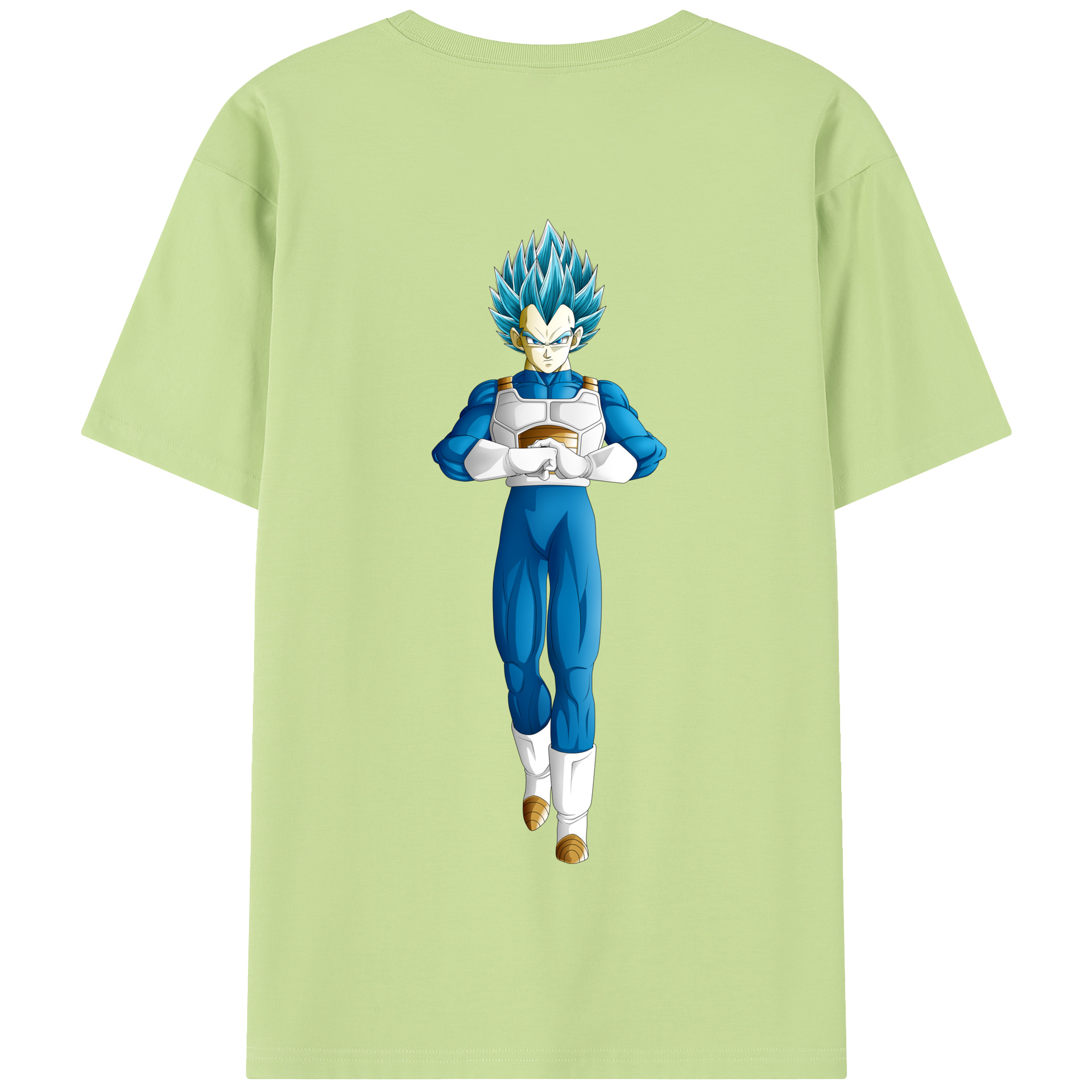 （画像用） ドラゴンボール ベジータ四世（Bejīta Yonsei）DRAGON BALL Vegeta IV 綿100％半袖Tシャツ（背面プリント）